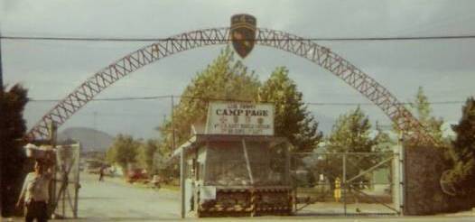 Camp Page main gate